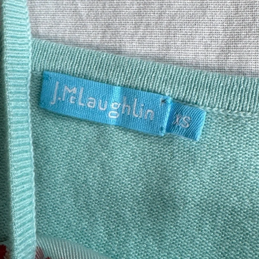 J.McLaughlin Silk Front Coral Chain Print Camisole Tank Top Blue Womens XS - Picture 6 of 8